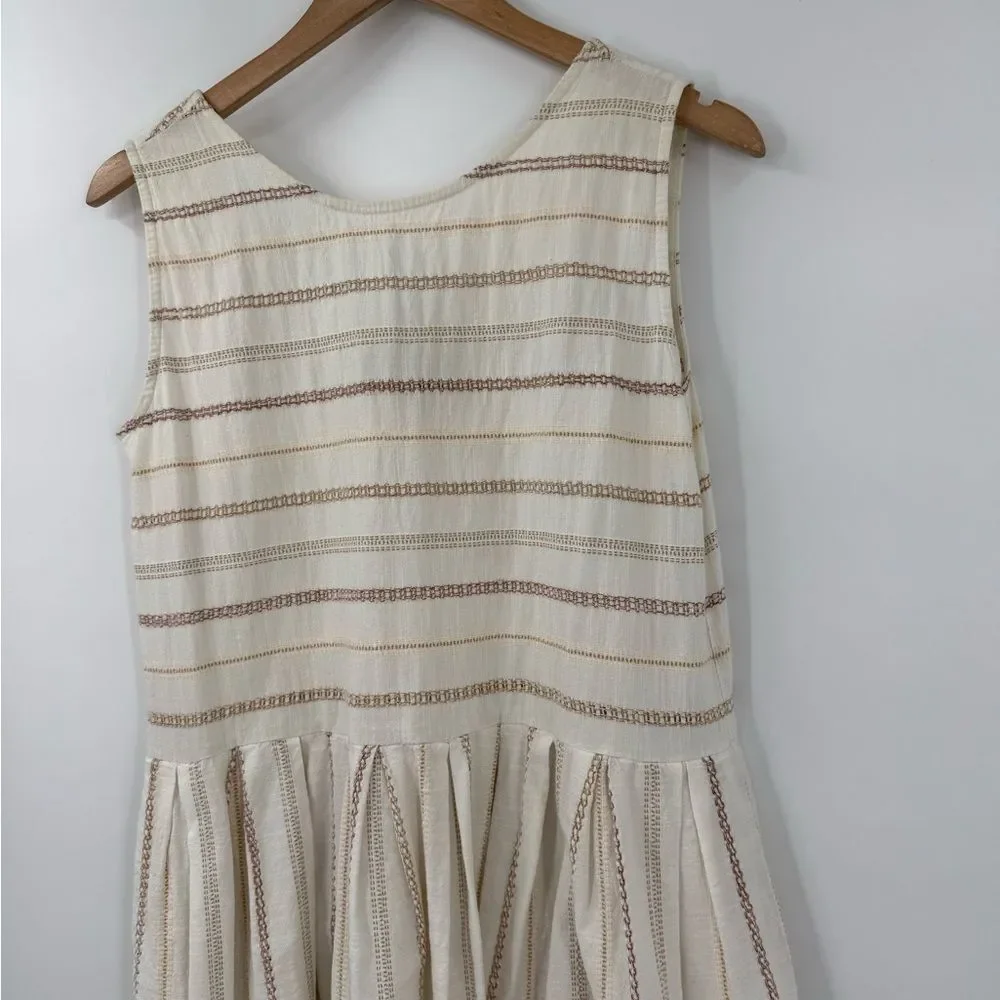 Ace & Jig Daisy 100% Sleeveless Drop Waist Stripe Mini Dress in Ambrosia | XS - Picture 5 of 8